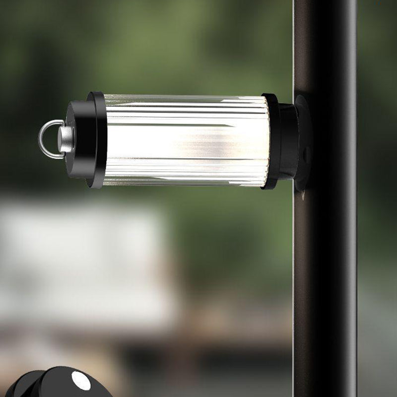 Modern Minimalist Portable Cylinder Metal ABS USB LED Outdoor Light For Garden