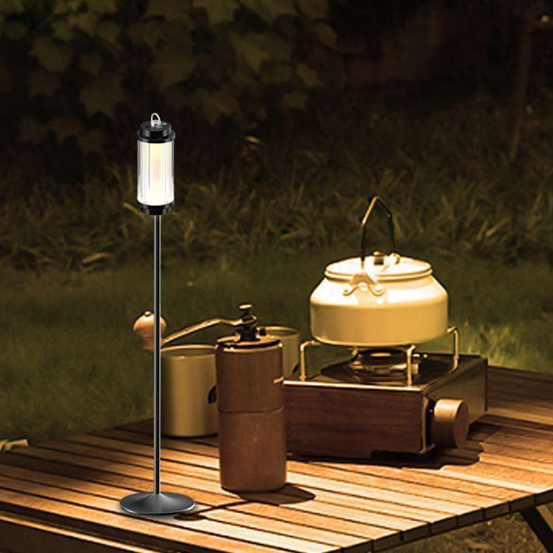 Modern Minimalist Portable Cylinder Metal ABS USB LED Outdoor Light For Garden