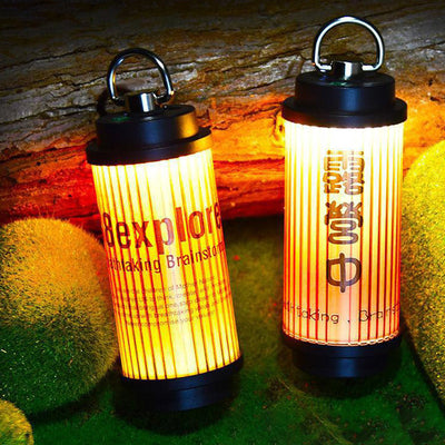 Modern Minimalist Portable Cylinder Metal ABS USB LED Outdoor Light For Garden