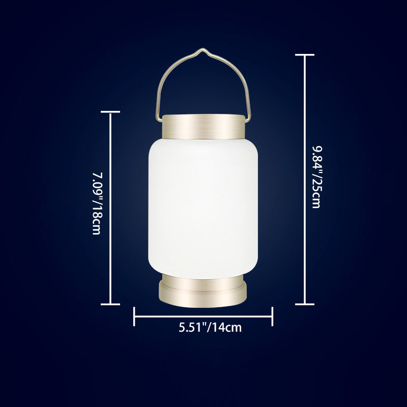 Modern Simplicity Solar Waterproof Portable Cylinder Metal PE LED Outdoor Light For Garden