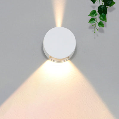 Modern Simplicity Round Aluminum Glass LED Wall Sconce Lamp For Outdoor Patio