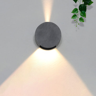 Modern Simplicity Round Aluminum Glass LED Wall Sconce Lamp For Outdoor Patio