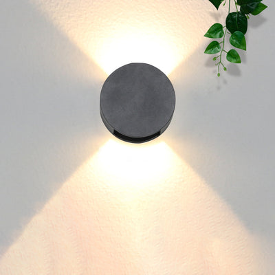 Modern Simplicity Round Aluminum Glass LED Wall Sconce Lamp For Outdoor Patio