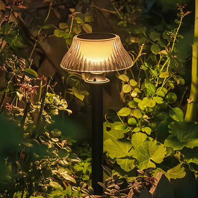 Modern Minimalist Round Half Ball Long Pole Iron ABS LED Ground Plug Outdoor Light For Garden