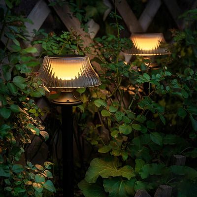 Modern Minimalist Round Half Ball Long Pole Iron ABS LED Ground Plug Outdoor Light For Garden