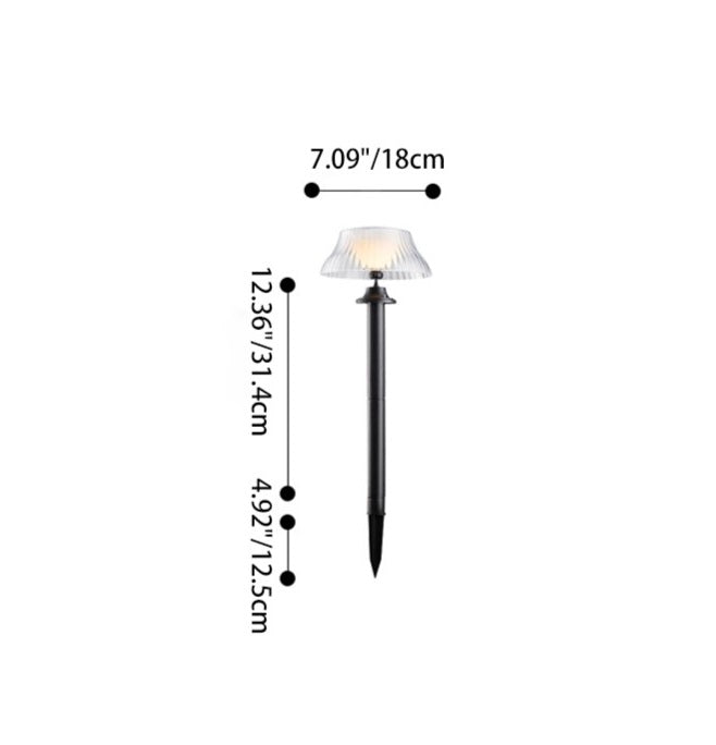 Modern Minimalist Round Half Ball Long Pole Iron ABS LED Ground Plug Outdoor Light For Garden