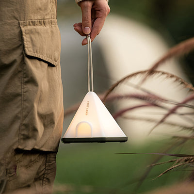 Contemporary Creative Tent Shape Triangle ABS PP LED Outdoor Light For Outdoor Patio