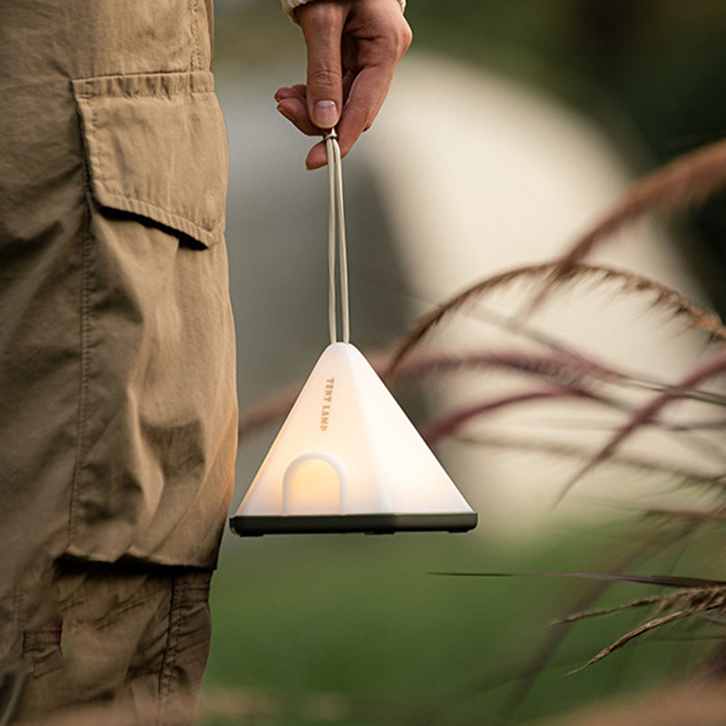 Contemporary Creative Tent Shape Triangle ABS PP LED Outdoor Light For Outdoor Patio