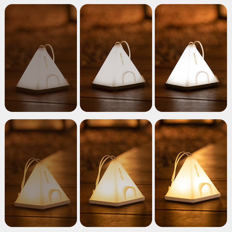 Contemporary Creative Tent Shape Triangle ABS PP LED Outdoor Light For Outdoor Patio