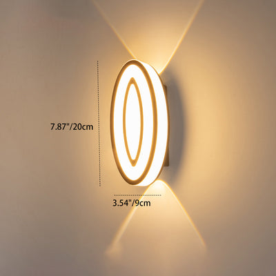 Modern Simplicity Waterproof Oval Leaf Aluminum LED Outdoor Wall Sconce Lamp For Garden