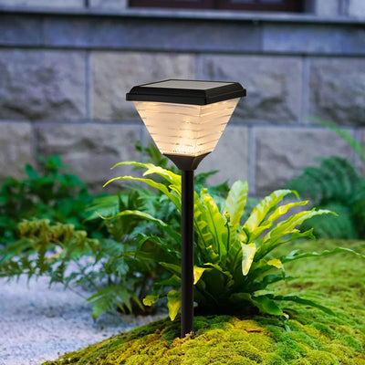 Modern Minimalist Solar Waterproof Cone ABS PC Ground Plug Outdoor Light For Garden