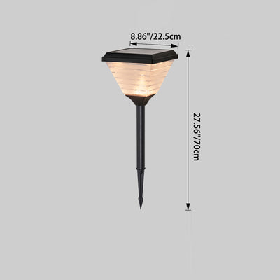 Modern Minimalist Solar Waterproof Cone ABS PC Ground Plug Outdoor Light For Garden