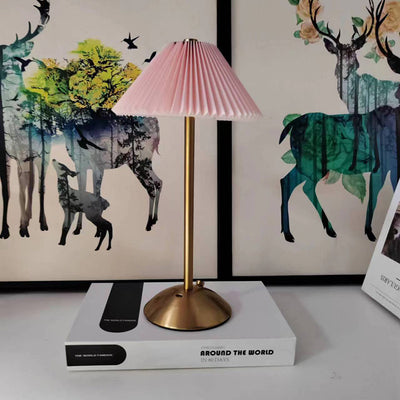 Modern Minimalist Mushroom Round Plastic Metal LED Table Lamp For Bedroom