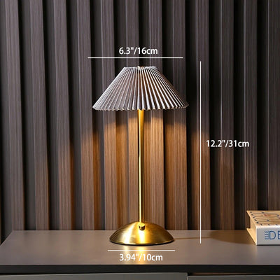 Modern Minimalist Mushroom Round Plastic Metal LED Table Lamp For Bedroom