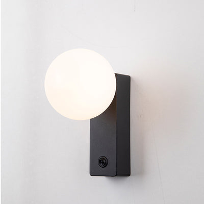 Modern Simplicity Rectangular Orb Aluminum ABS 1-Light Wall Sconce Lamp For Bedroom