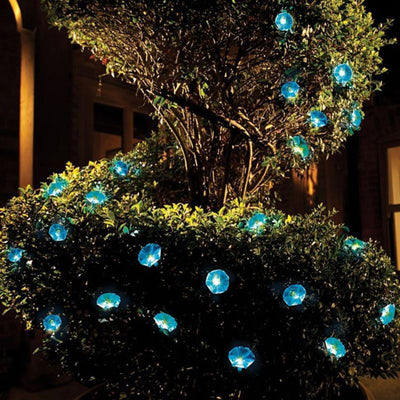 Modern Art Deco Solar Waterproof Trumpet Flower PC LED Outdoor Light For Garden