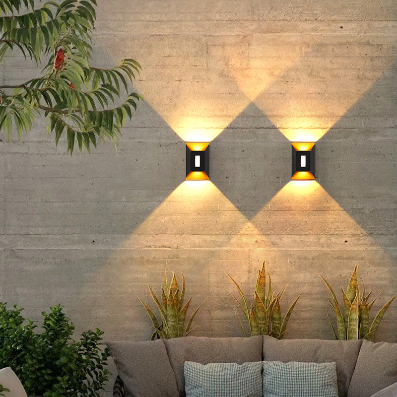 Modern Minimalist Waterproof Rectangular Trapezoidal Aluminum LED Wall Sconce Lamp For Outdoor Patio