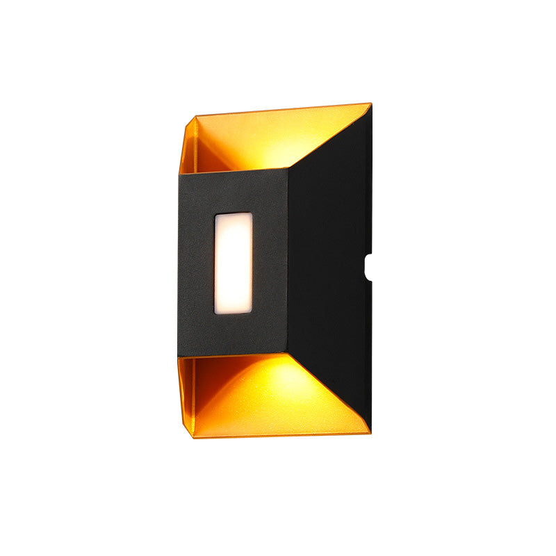 Modern Minimalist Waterproof Rectangular Trapezoidal Aluminum LED Wall Sconce Lamp For Outdoor Patio