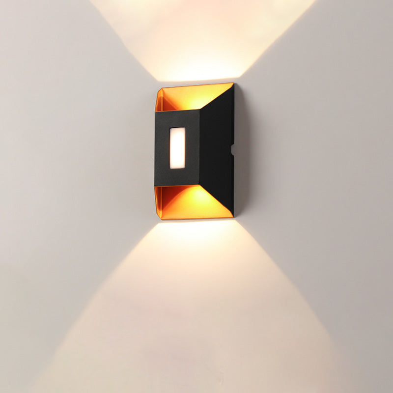 Modern Minimalist Waterproof Rectangular Trapezoidal Aluminum LED Wall Sconce Lamp For Outdoor Patio