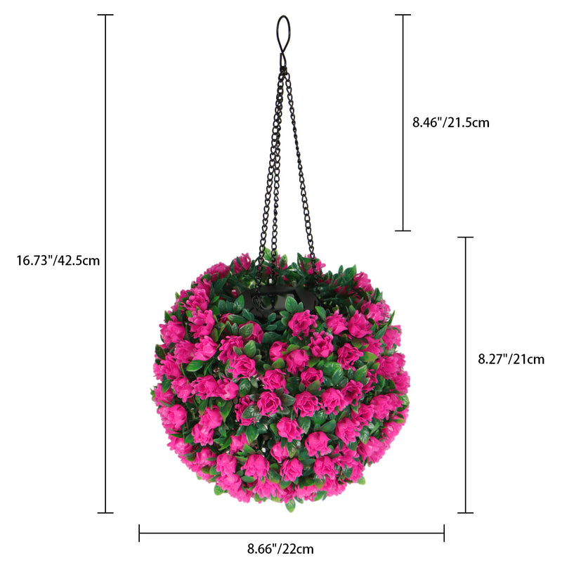 Modern Art Deco Round Flower Bouquet Plastic LED Outdoor Light For Garden