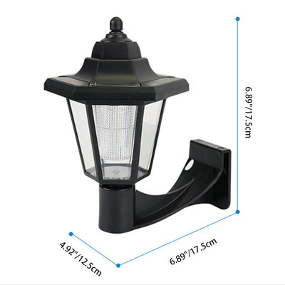 Modern Simplicity Solar Waterproof Hexagonal Plastic LED Wall Sconce Lamp For Outdoor Patio