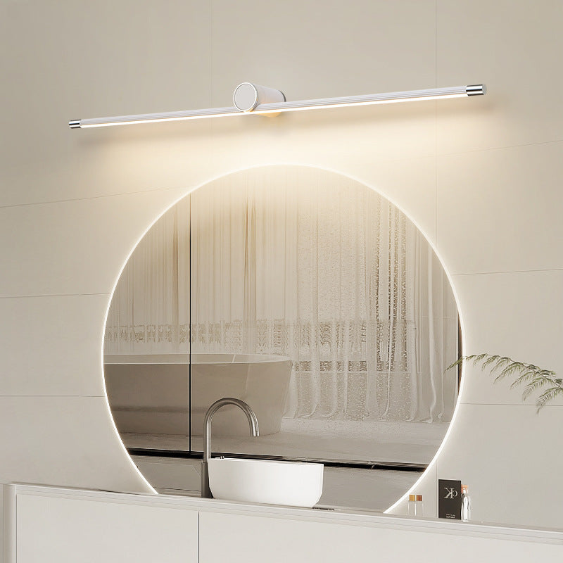 Modern Minimalist Long Cylinder Aluminum Iron LED Vanity Light Wall Sconce Lamp For Bathroom