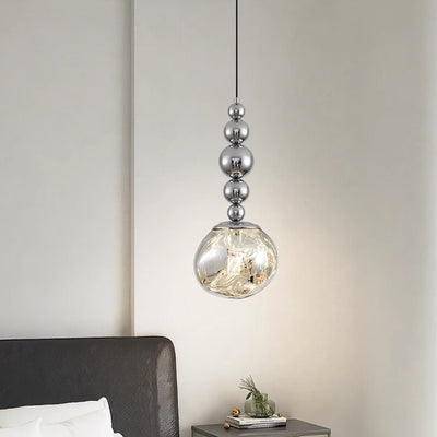 Contemporary Nordic Round Lava Ball Iron Acrylic 1-Light Pendant Light For Living Room