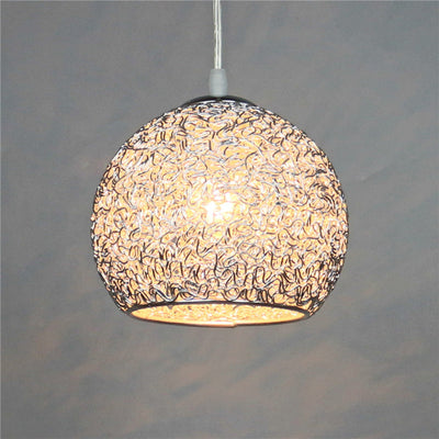 Modern Art Deco Orb Dome Iron 1-Light Pendant Light For Living Room