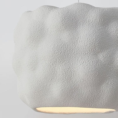 Modern Minimalist Cylindrical Irregular Concave High Density Polystyrene 1-Light Pendant Light For Living Room