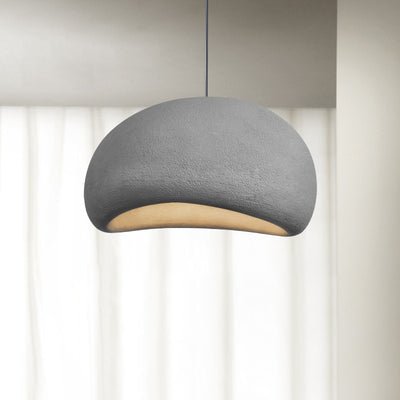 Contemporary Nordic Oval Arch High Density Polystyrene 1-Light Pendant Light For Living Room