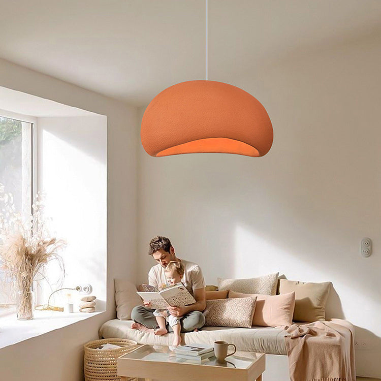 Contemporary Nordic Oval Arch High Density Polystyrene 1-Light Pendant Light For Living Room