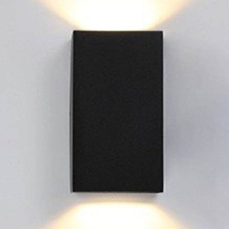 Modern Minimalist Waterproof Rectangular Aluminum LED Outdoor Wall Sconce Lamp For Outdoor Patio