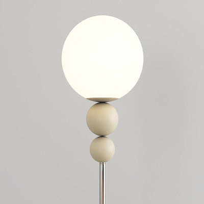 Modern Minimalist Round Orb Iron Plastic 1-Light Standing Floor Lamp For Living Room