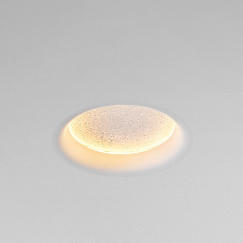 Moderne minimalistische runde Mond Eisen Gips LED Wandleuchte Lampe für Wohnzimmer 