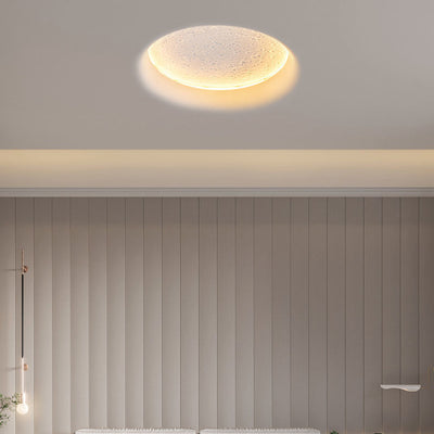 Moderne minimalistische runde Mond Eisen Gips LED Wandleuchte Lampe für Wohnzimmer 