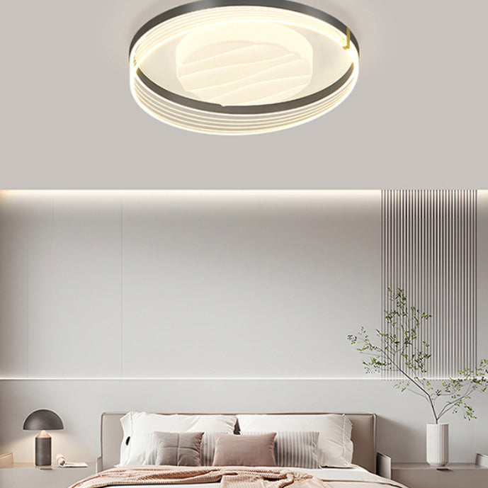 Modern Minimalist Round Square Rectangle Iron Aluminum Acrylic LED Flush Mount Ceiling Light For Living Room