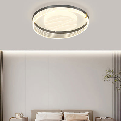 Modern Minimalist Round Square Rectangle Iron Aluminum Acrylic LED Flush Mount Ceiling Light For Living Room