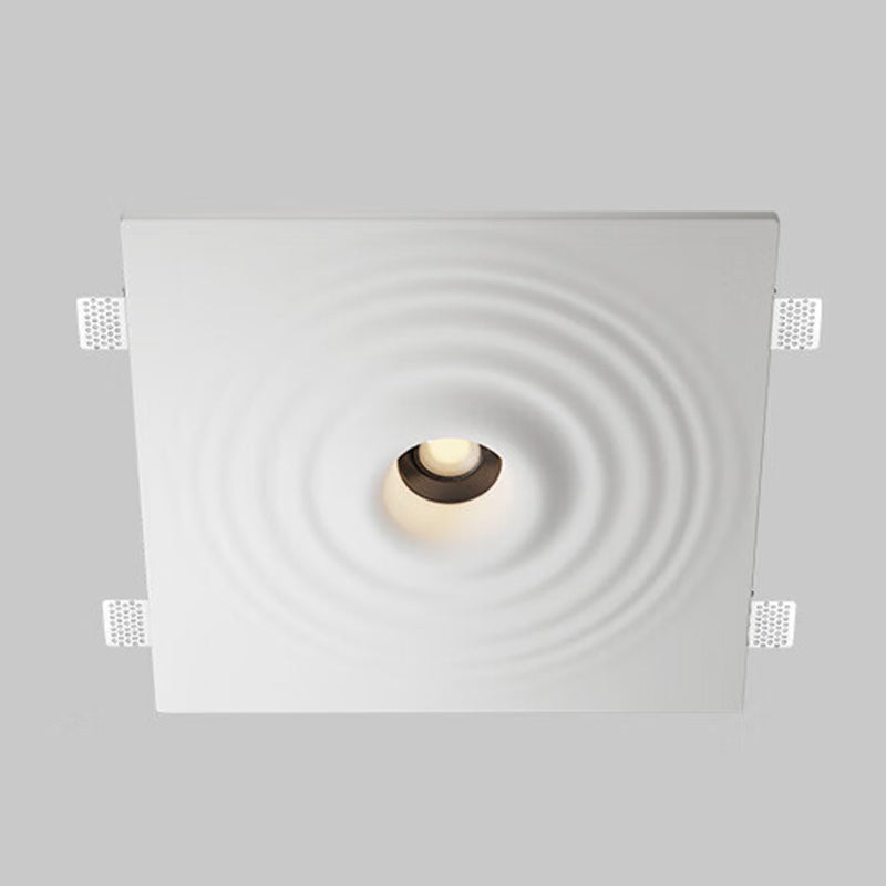 Modern Minimalist Round Water Ripple Iron Plaster LED Flush Mount Ceiling Light For Living Room