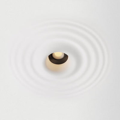 Modern Minimalist Round Water Ripple Iron Plaster LED Flush Mount Ceiling Light For Living Room