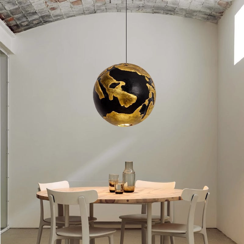 Contemporary Nordic Orb High Density Polystyrene 1-Light Pendant Light For Living Room