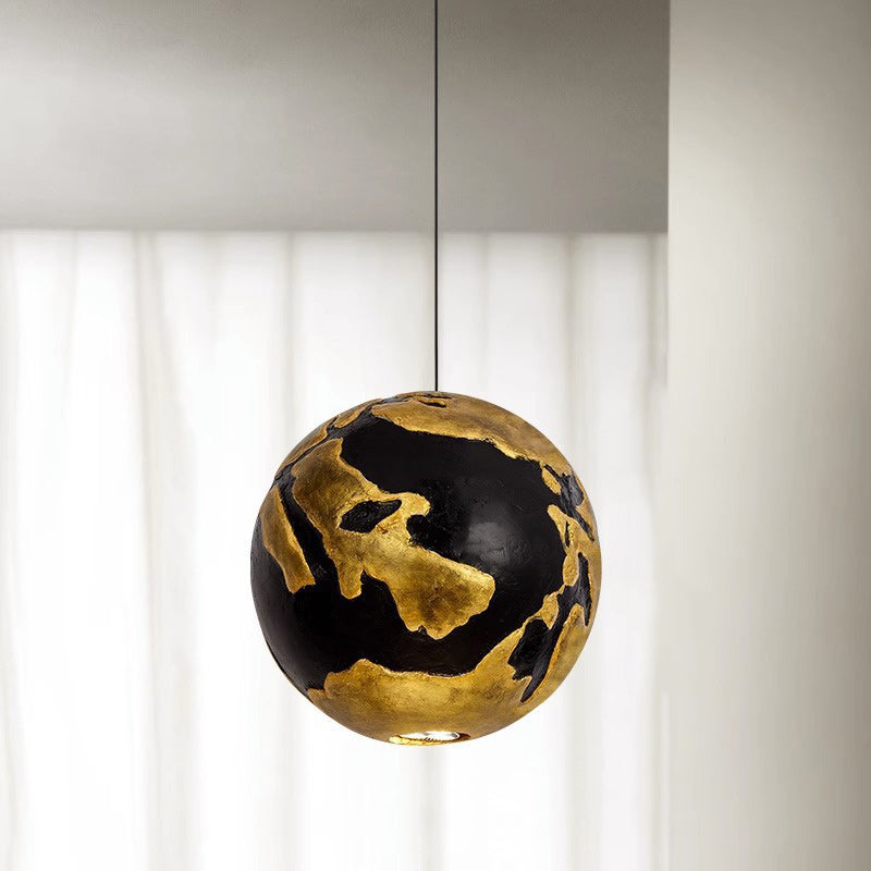 Contemporary Nordic Orb High Density Polystyrene 1-Light Pendant Light For Living Room