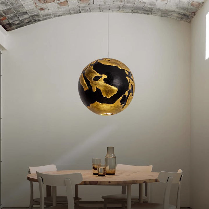 Contemporary Nordic Orb High Density Polystyrene 1-Light Pendant Light For Living Room