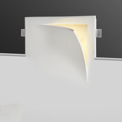 Moderne minimalistische quadratische Öffnung Gips 1-Licht Wandleuchte Lampe für Wohnzimmer 