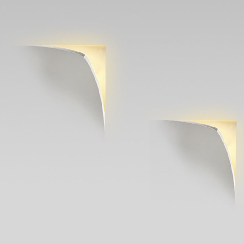 Moderne minimalistische quadratische Öffnung Gips 1-Licht Wandleuchte Lampe für Wohnzimmer 