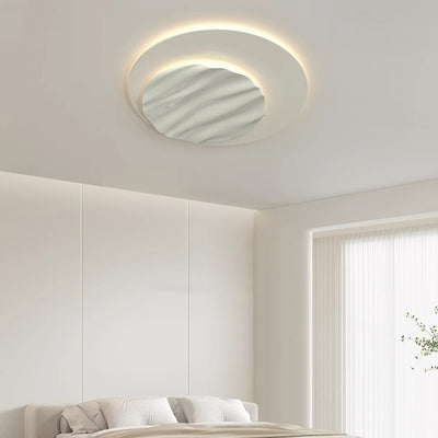 Modern Minimalist Triangle Round Square Rectangle Wave Hardware Polycarbonate LED Flush Mount Ceiling Light For Bedroom