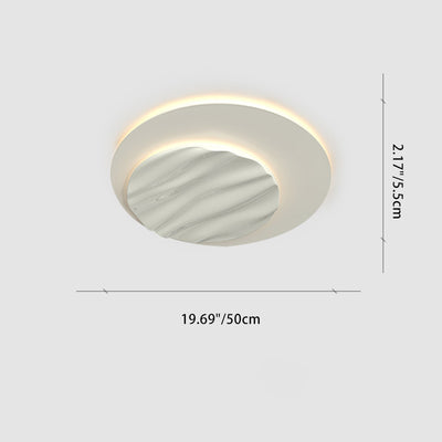 Modern Minimalist Triangle Round Square Rectangle Wave Hardware Polycarbonate LED Flush Mount Ceiling Light For Bedroom