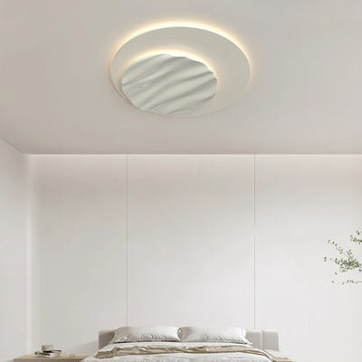 Modern Minimalist Triangle Round Square Rectangle Wave Hardware Polycarbonate LED Flush Mount Ceiling Light For Bedroom