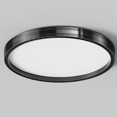 Modern Minimalist Round Hollow Out Hole Aluminum Iron Frame LED Flush Mount Ceiling Light For Bedroom