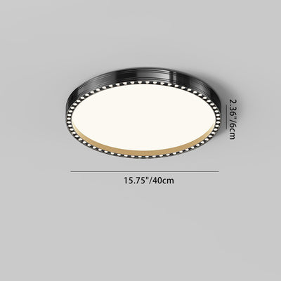 Modern Minimalist Round Hollow Out Hole Aluminum Iron Frame LED Flush Mount Ceiling Light For Bedroom