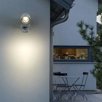 Contemporary Industrial Waterproof Round Bird Shape Aluminum LED Wall Sconce Lamp For Outdoor Patio